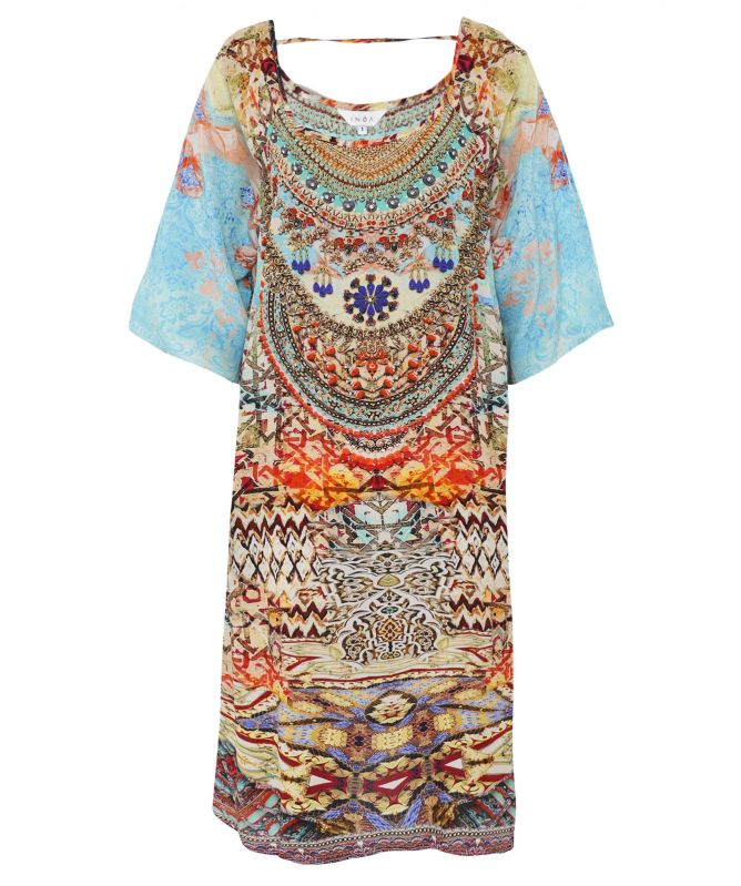 Inoa Arizona Silk Slit Sleeve Dress