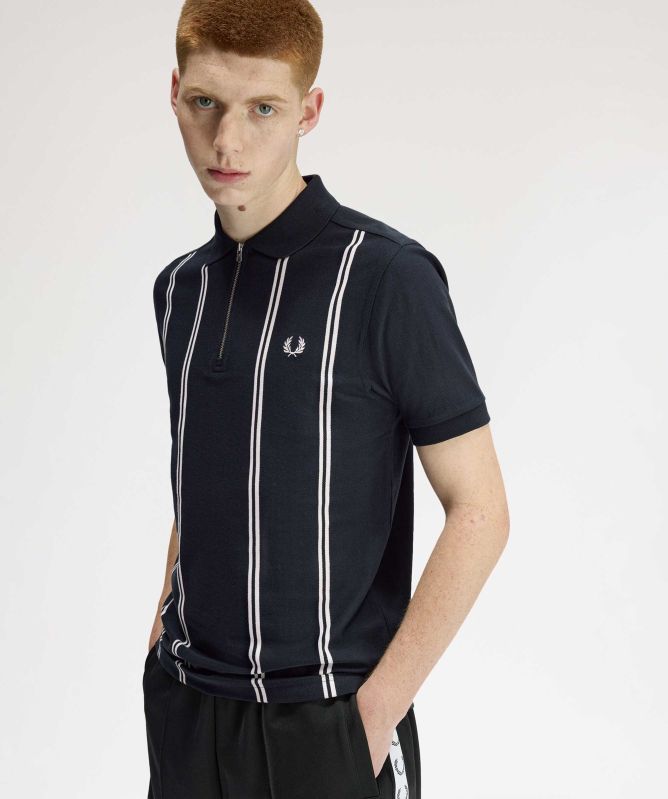 Fred Perry Vertical Stripe Zip Polo