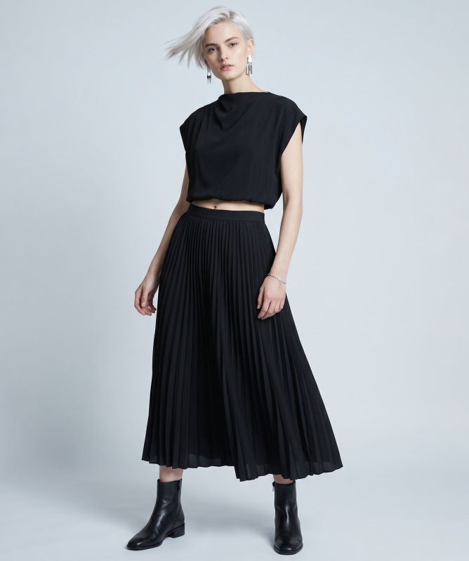 Milla Pleated Midi Skirt