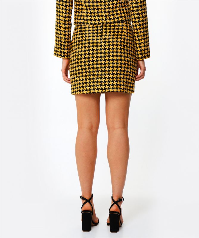 RIXO Mariah Dogtooth Mini Skirt