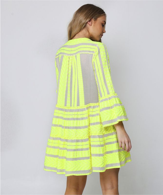 Devotion TWINS Ella Neon Embroidered Knee Length Dress
