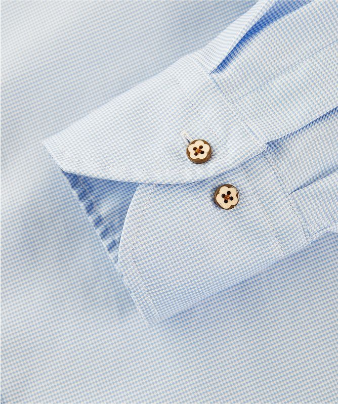 Stenstroms Fitted Body Washed Puppytooth Shirt