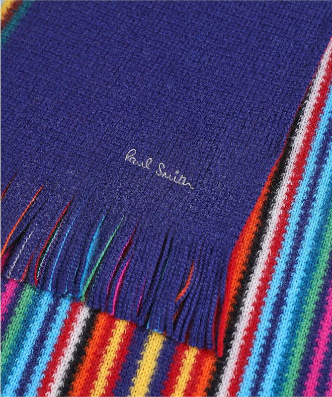Paul Smith Wool Striped Edge Scarf