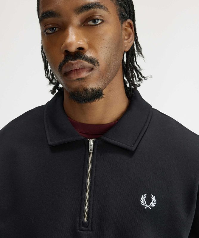 Fred Perry Half Zip Collared Sweatshirt