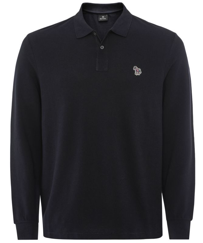 Paul Smith Zebra Logo Long-Sleeve Polo Shirt