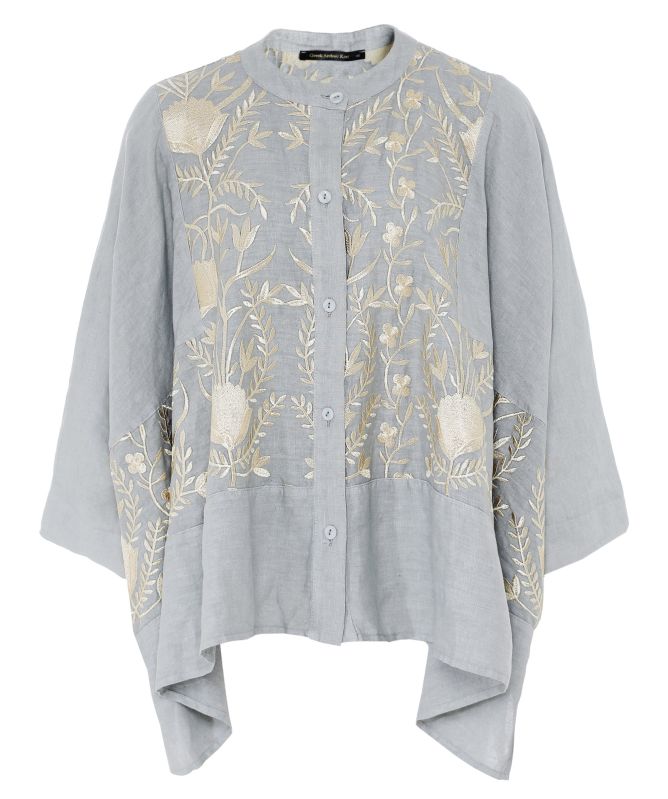 Greek Archaic Kori Blossom Oversized Shirt