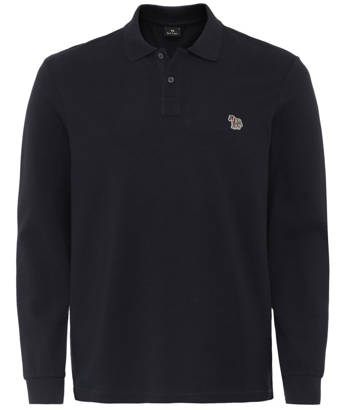 Paul Smith Zebra Logo Long-Sleeve Polo Shirt