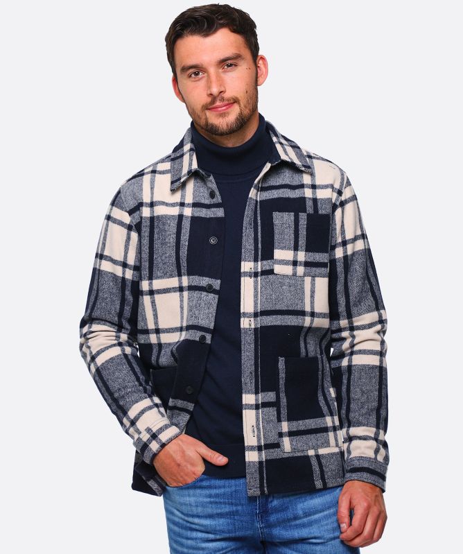 Les Deux Jason Check Hybrid Overshirt