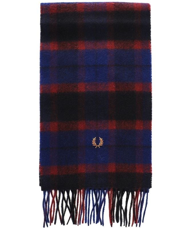 Fred Perry Oxblood Lambswool Tartan Scarf | Jules B