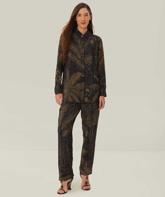 FARM Rio Golden Foliage Pyjama Shirt