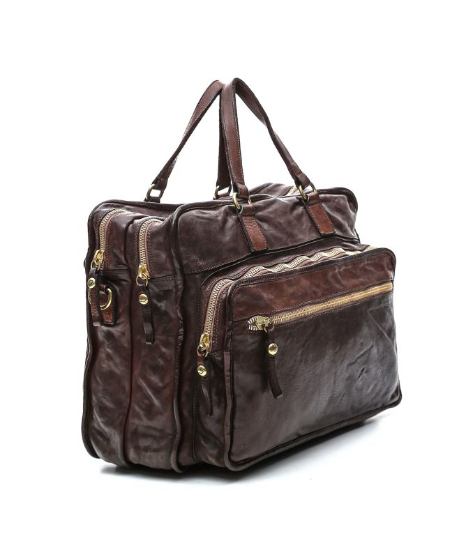 Campomaggi Brown Leather Briefcase Satchel Jules B