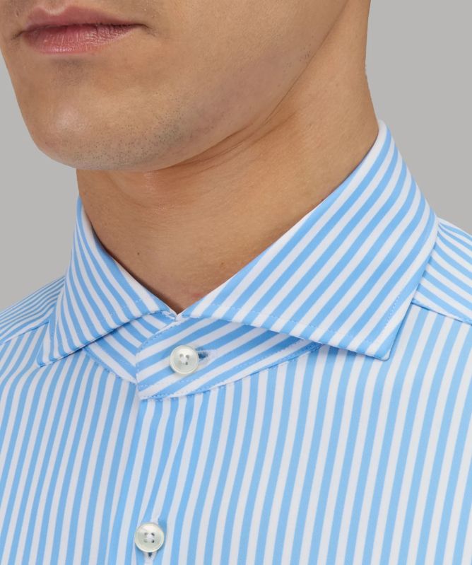 Xacus Active Tailored Fit Stripe Twill Shirt