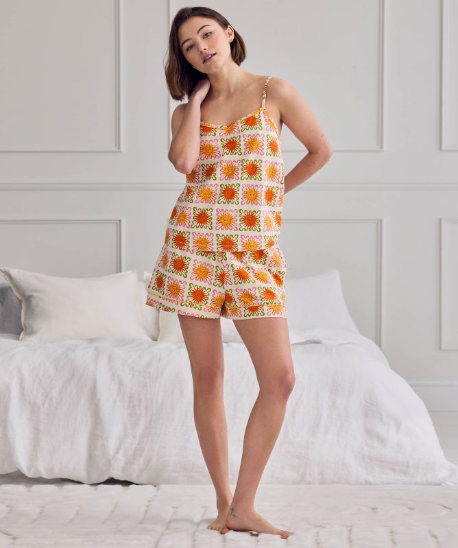 Chelsea Peers Sunshine Tile Print Short Pyjama Set