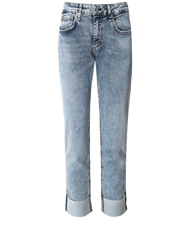 rag & bone Dre Low-Rise Acid Wash Boyfriend Jeans