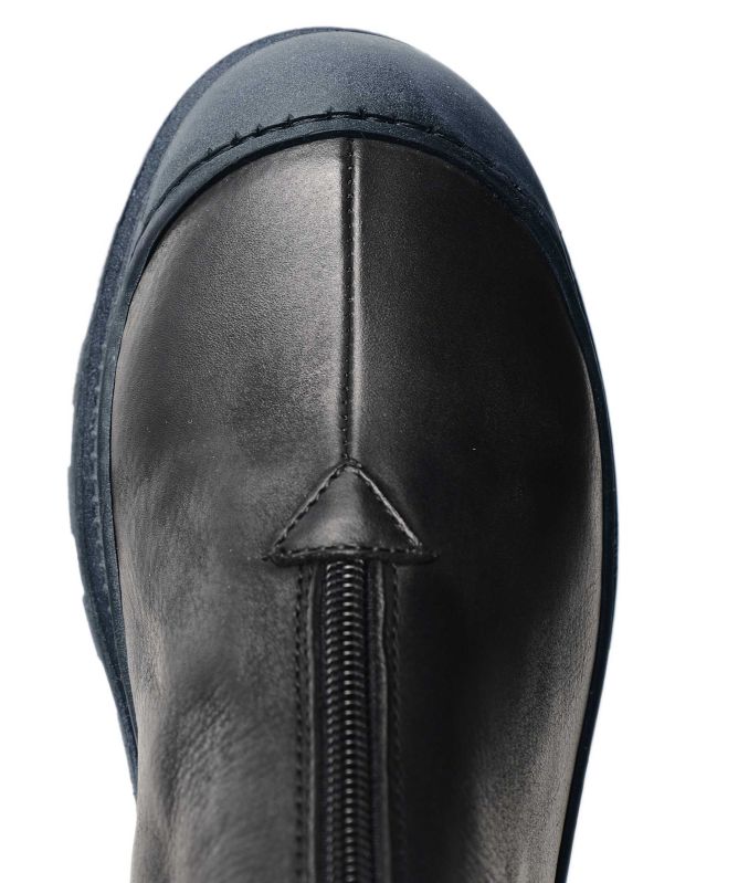 Lofina Zip Front Leather Boots