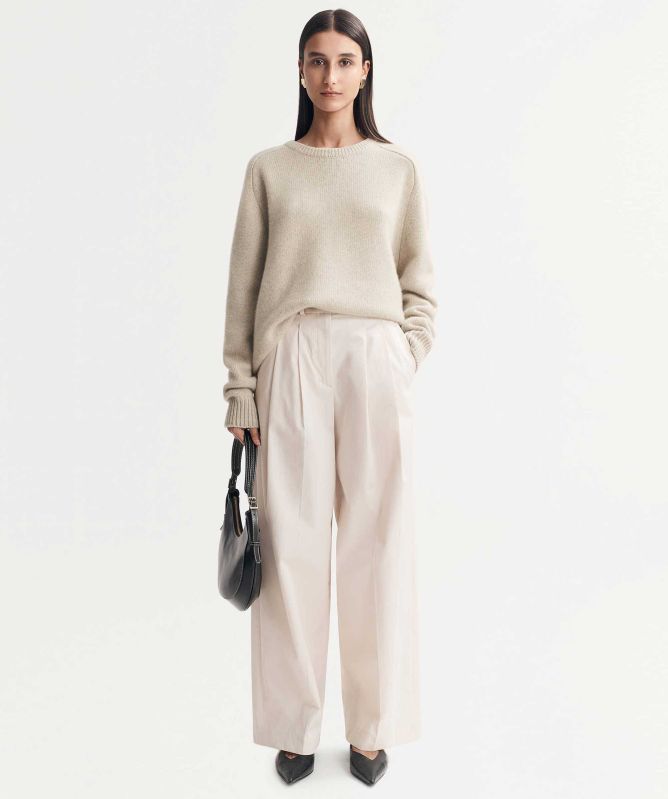 Soft Goat Chunky Boyfriend Crewneck Jumper