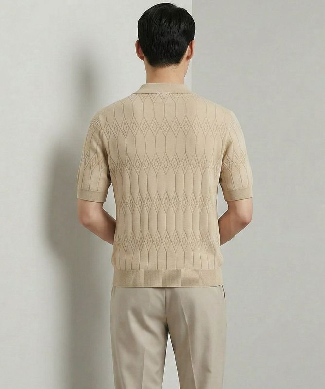 MASQ Jaquard Polo Knit
