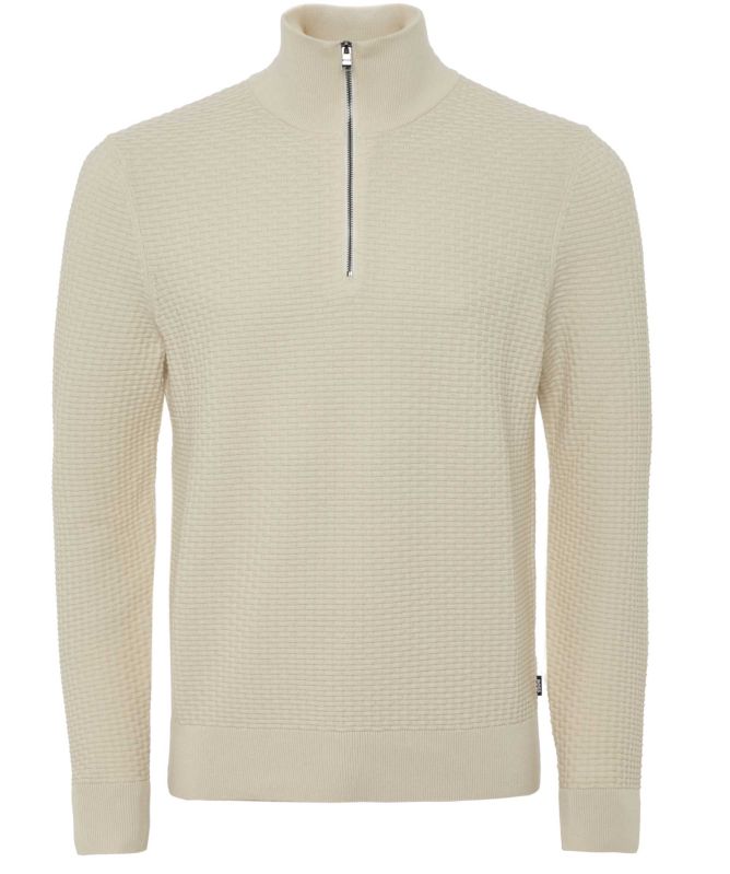 BOSS Textured Half-Zip Jumper