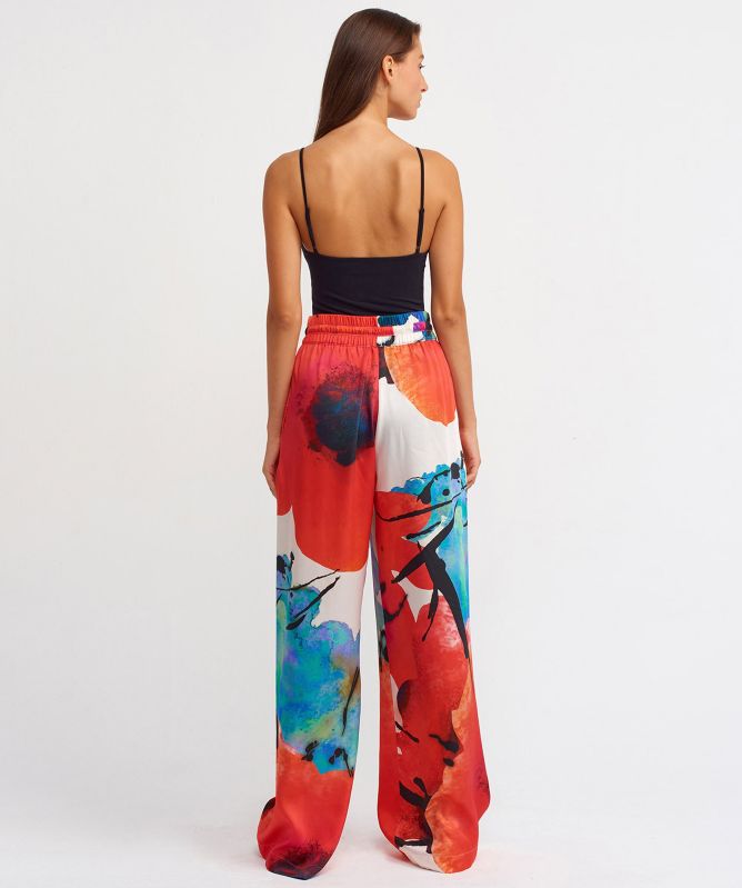 Niu Wide leg checked trousers