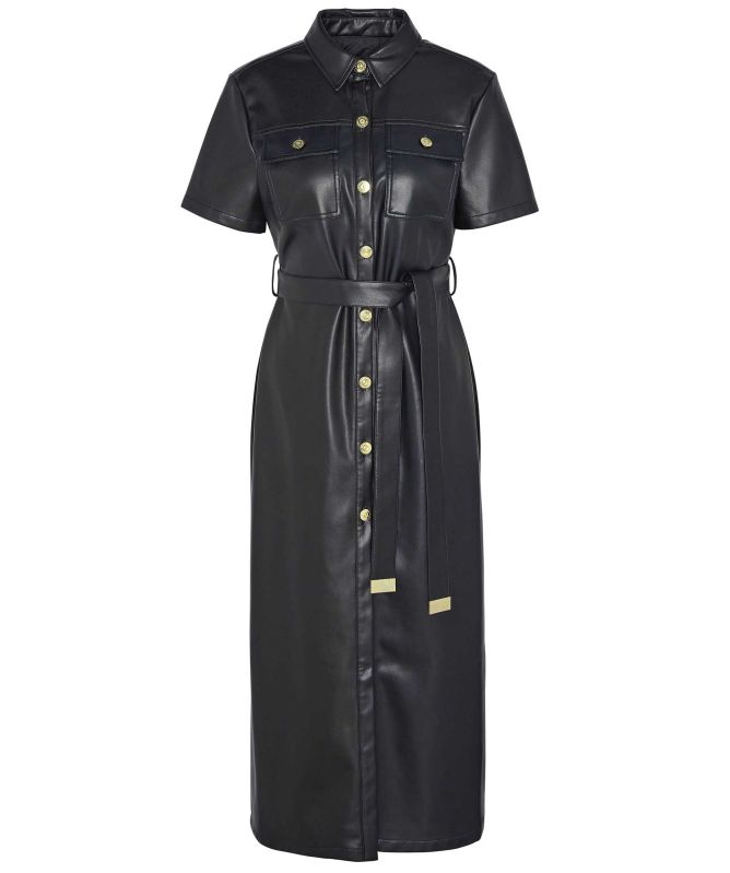 satin leather dress Lila Burgundy Faux Leather Plunge-Neck Maxi Dress With Split – Club L  London main image 0