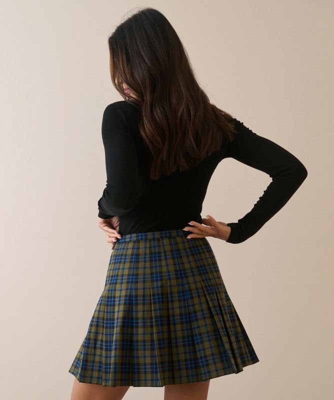 Nobody's Child Tartan Pleated Mini Skirt