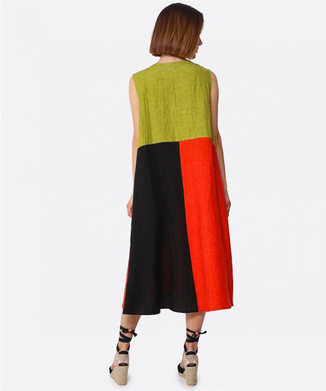 Ralston Fari Mondrien Linen Dress