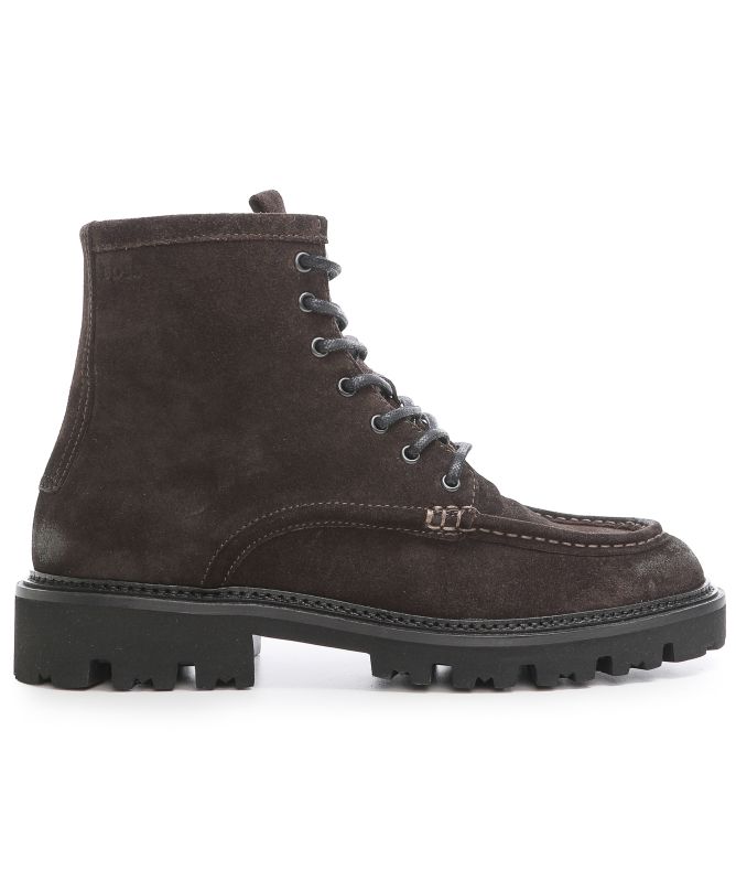BOSS Waxed-Suede Boots