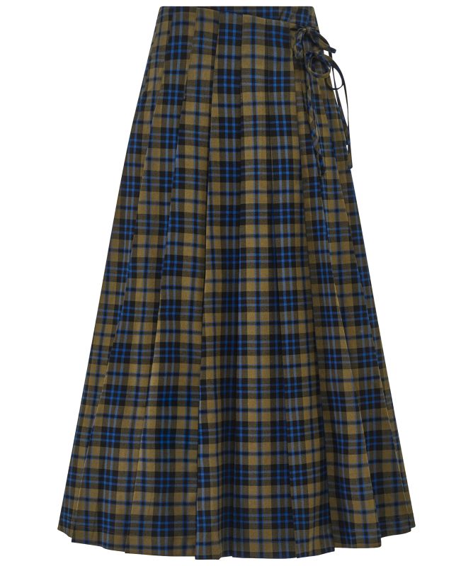 Nobody's Child Tartan Pleated Midi Skirt