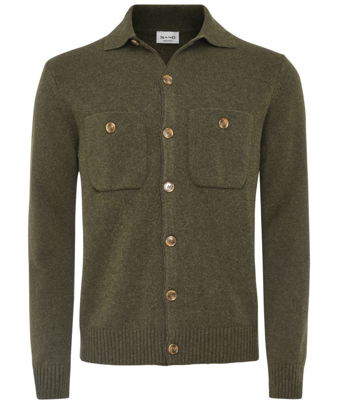 Sand Trani Button Knit Cardigan