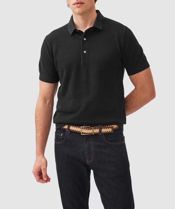Rodd and Gunn Knitted Masons Flat Polo Shirt