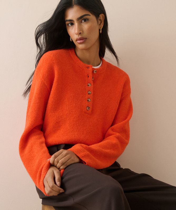 Nobody's Child Relaxed Fit Henley Jumper
