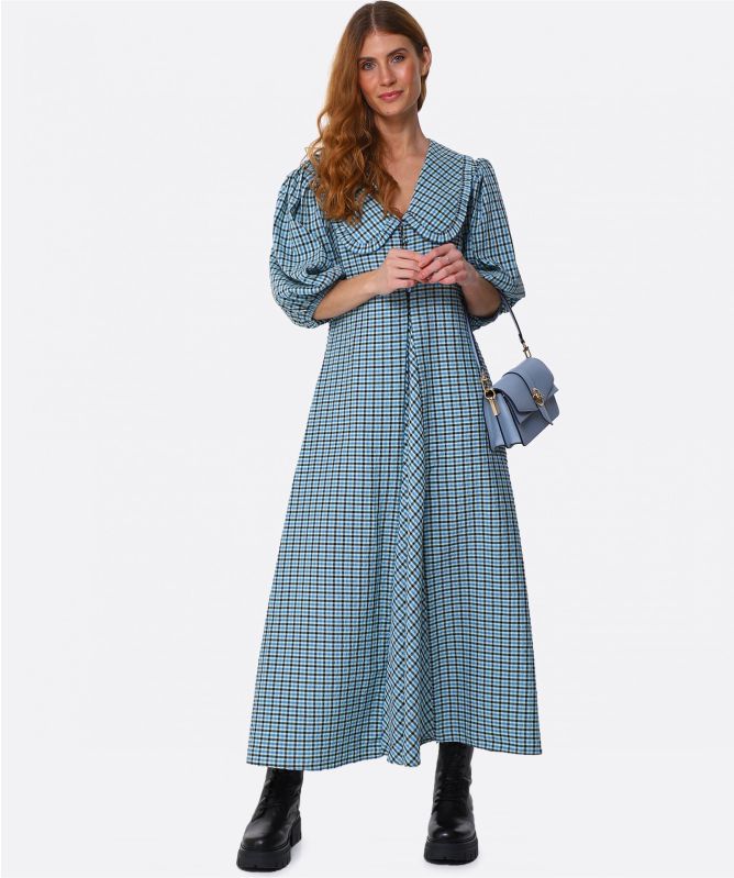 RIXO Liudmyla Button Seersucker Dress