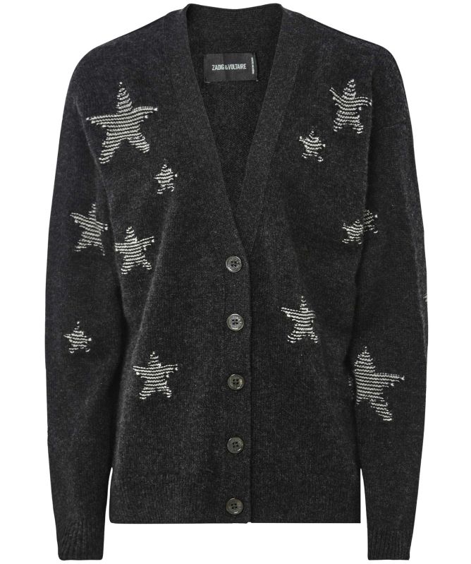 Zadig & Voltaire Mirka Stars Cashmere Cardigan 