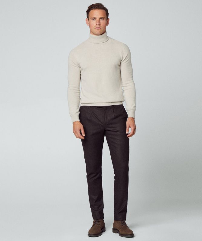 Hackett Merino Cashmere Roll Neck Jumper