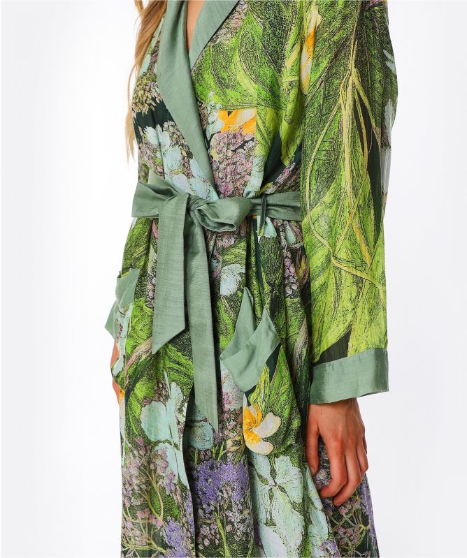 One Hundred Stars Marianne North Hydrangea Full Length Gown