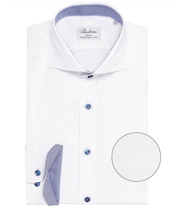 Stenstroms Slimline Houndstooth Trim Shirt