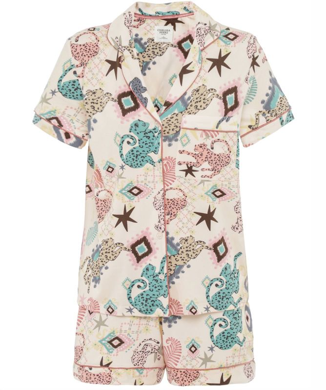 Chelsea Peers Bohemian Leopard Print Short Pyjamas