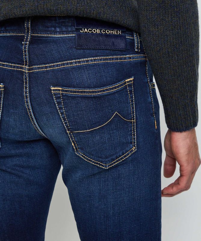Jacob Cohen Blue Dark Wash Slim Fit Nick Jeans