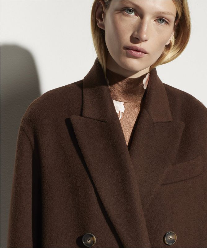 Vince Brown Double Breasted Oversized 