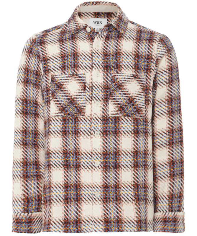 Wax London Check Whiting Overshirt