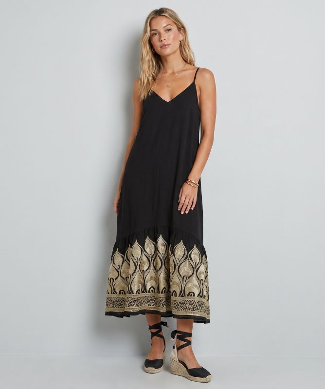 Greek Archaic Kori Phoenix Strapless Maxi Dress