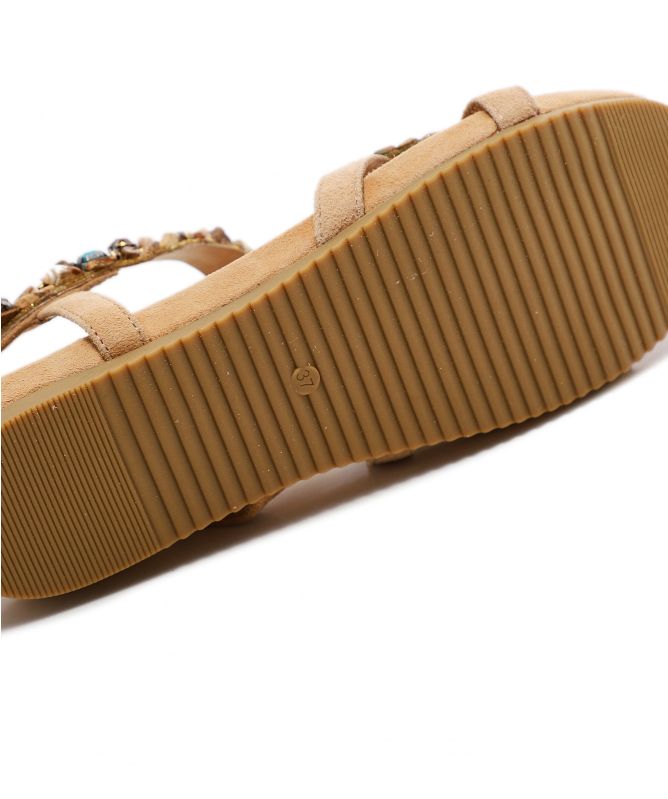Alma en Pena Embellished Suede Snake Sandals