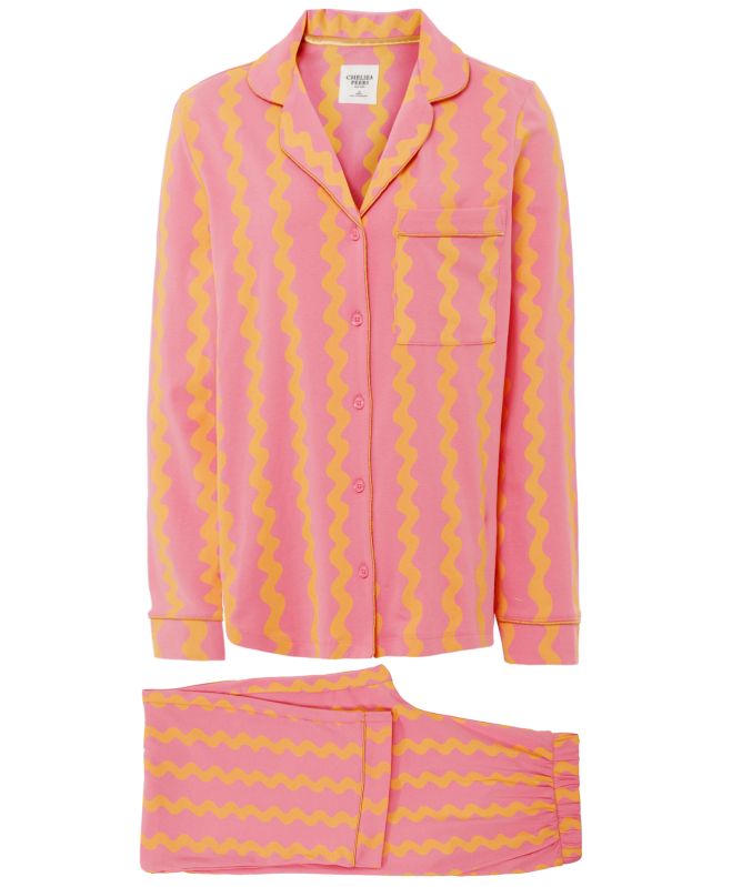Chelsea Peers Sunset Wavy Stripe Long Pyjama Set