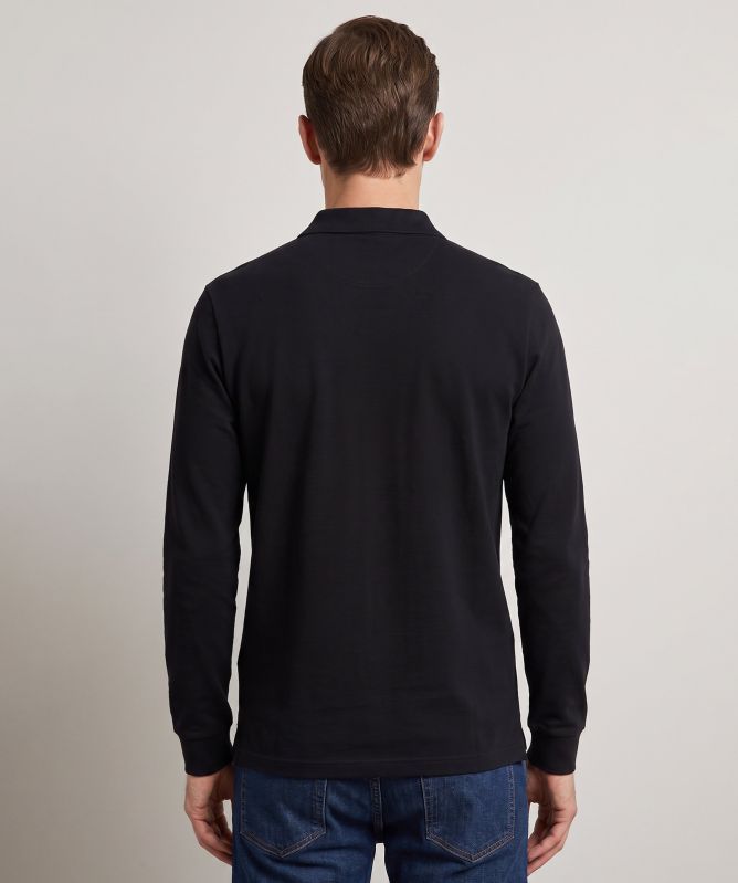 Paul Smith Zebra Logo Long-Sleeve Polo Shirt