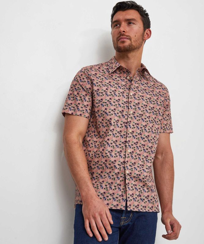Paul Smith Short Sleeve Palm Print Shirt