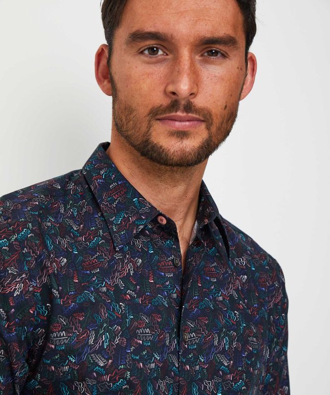 【Paul Smith】Painted Leaf ペインテッド リーフ シャツ Paul Smith Regular Fit Leaf Print Shirt