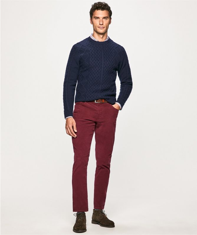 Hackett Cable Knit Crew Neck Jumper