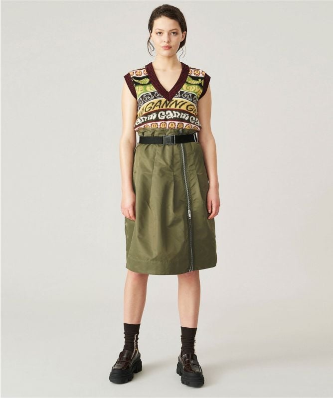 GANNI ガニー RECYCLED WOOL SMILEY GANNI Recycled Wool Smiley Cardigan | endource