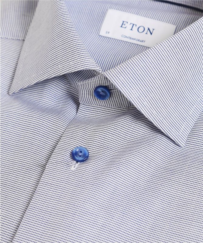 Eton Contemporary Fit Micro Stripe Shirt