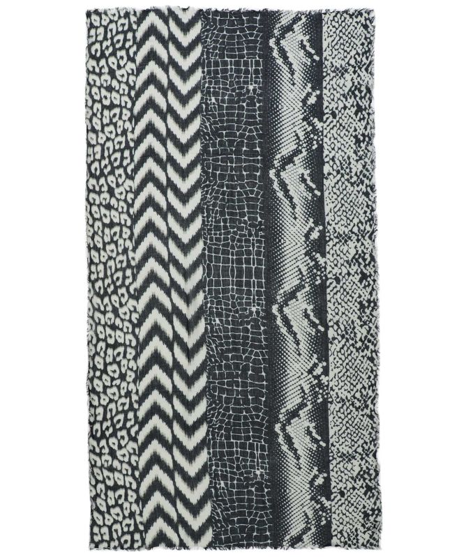 Ahujasons Mixed Print Wool Scarf